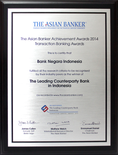 The Leading Counterparty Bank in Indonesia