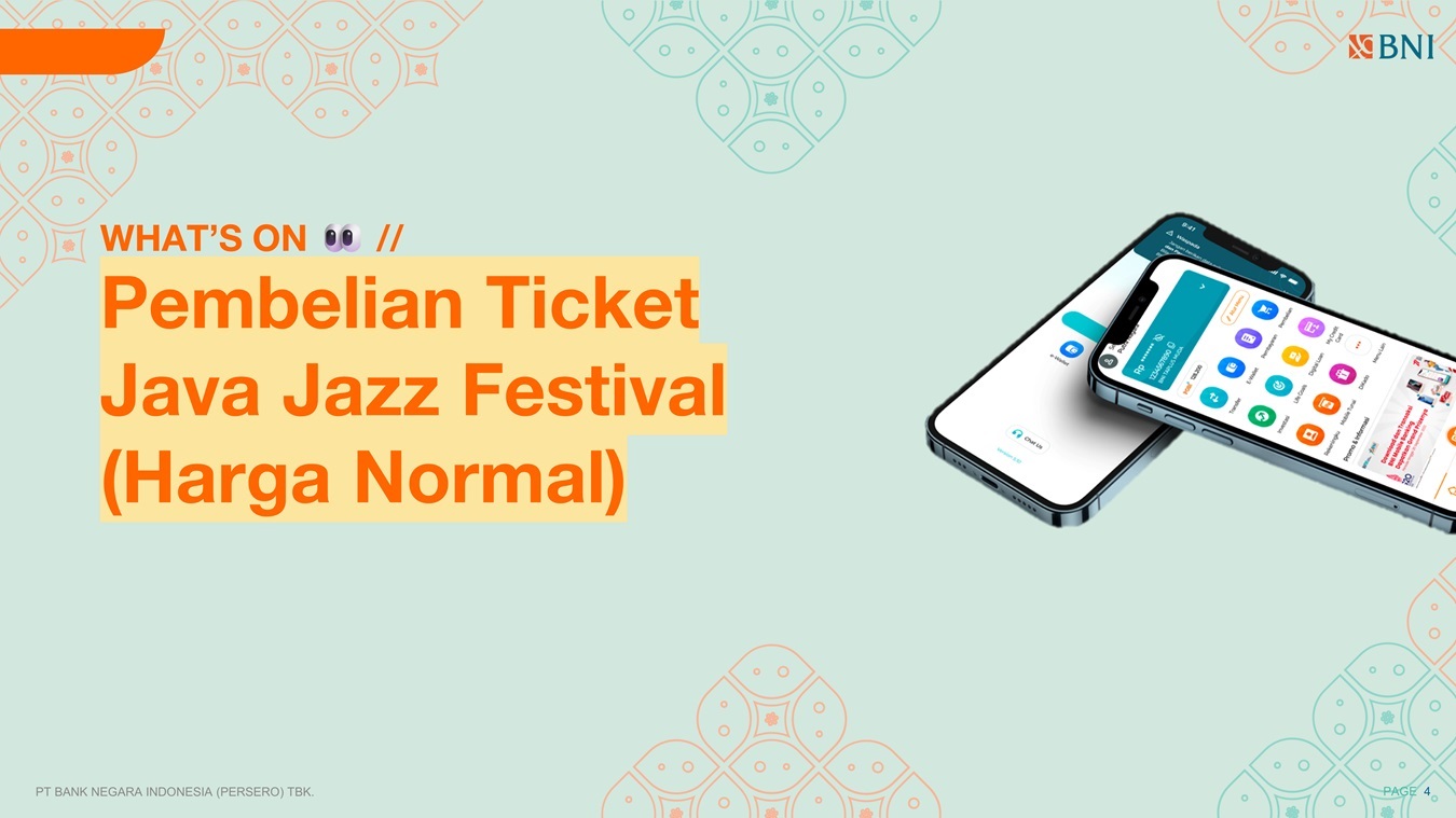Pembelian Ticket Java Jazz Festival (Harga Normal)