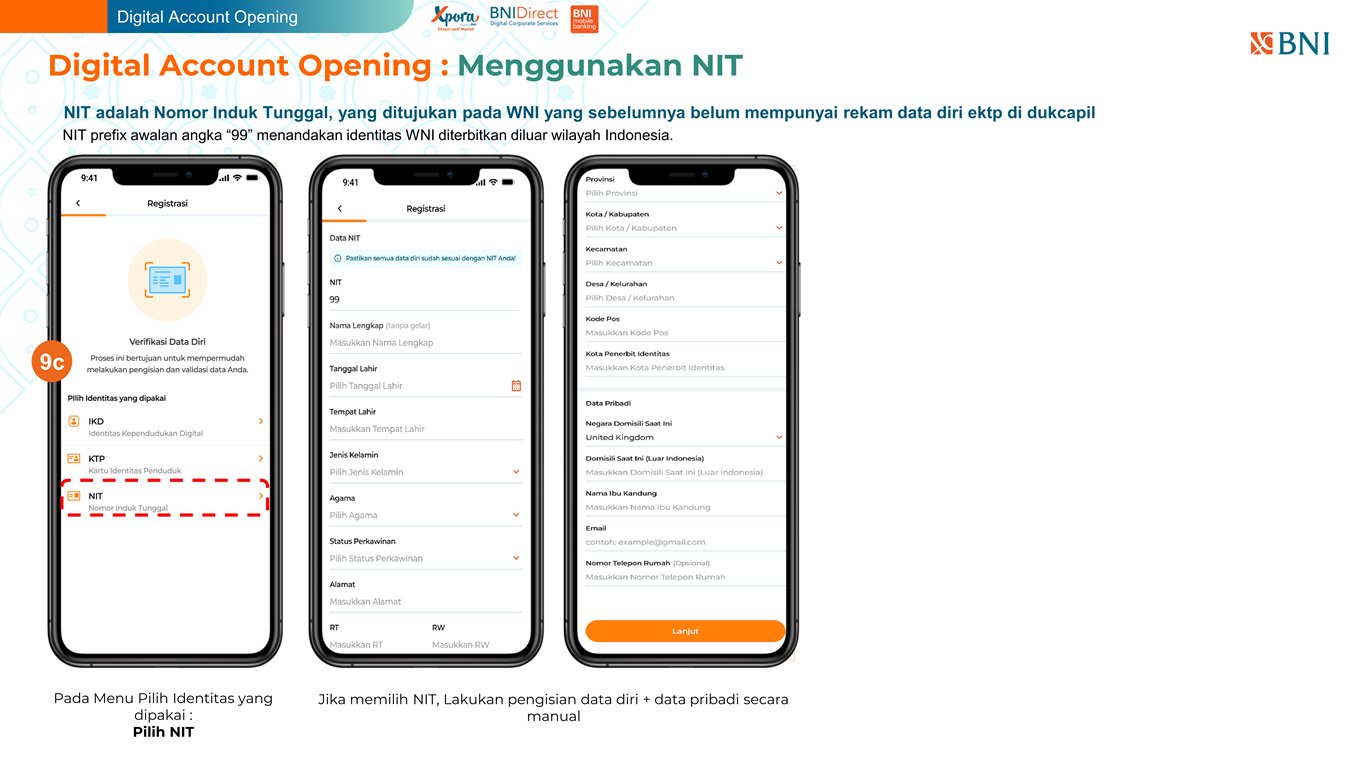 Pembukaan Rekening Digital di BNI Mobile Banking