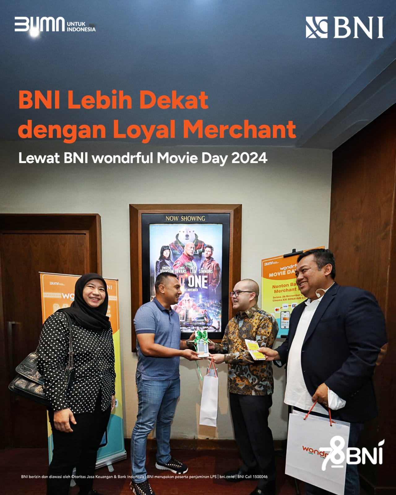 BNI Lebih Dekat dengan Loyal Merchant Lewat "BNI Wonderful Movie Day 2024"