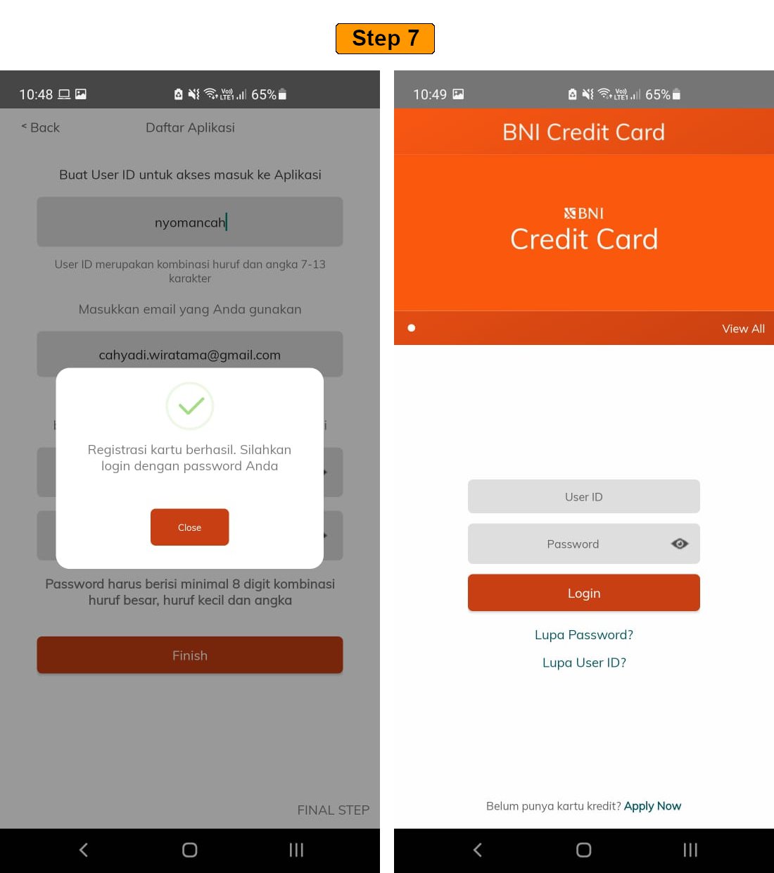 Cara Membuat User ID Step 7A