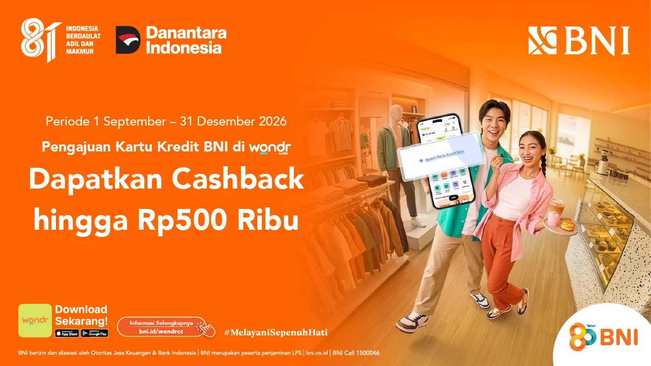 Apply Credit Card BNI di wondr by BNI