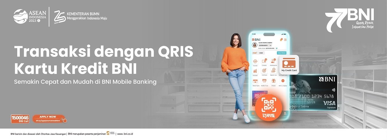 Pembayaran dengan QRIS Kartu Kredit BNI