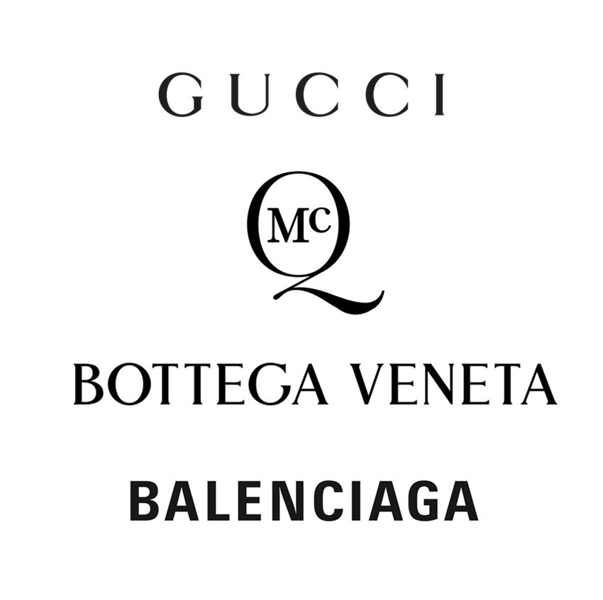 Gucci, Alexander McQueen, Bottega Veneta, Balenciaga